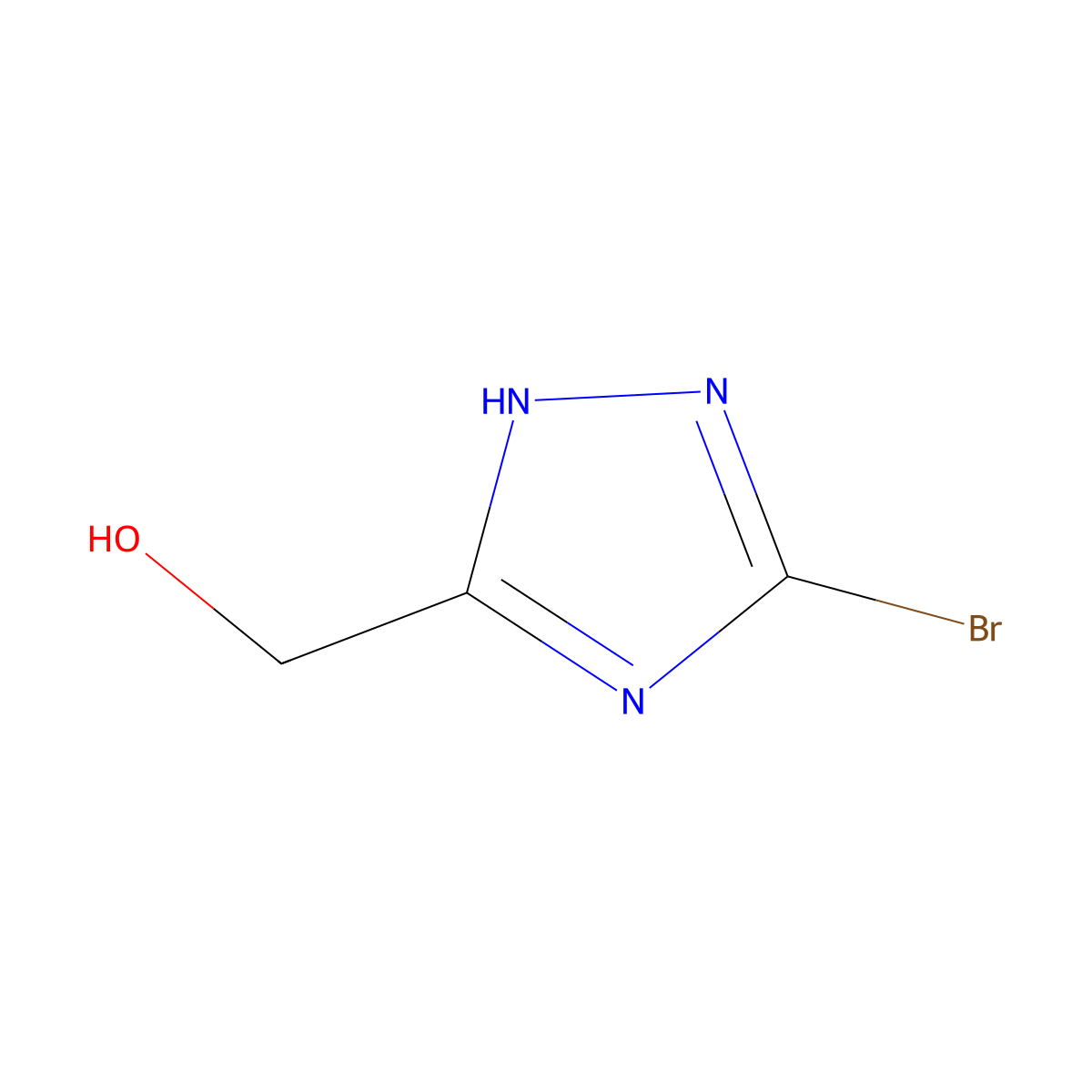(3-Bromo-1H-1,2,4-triazol-5-yl)methanol molecular structure, CAS 23164-67-2