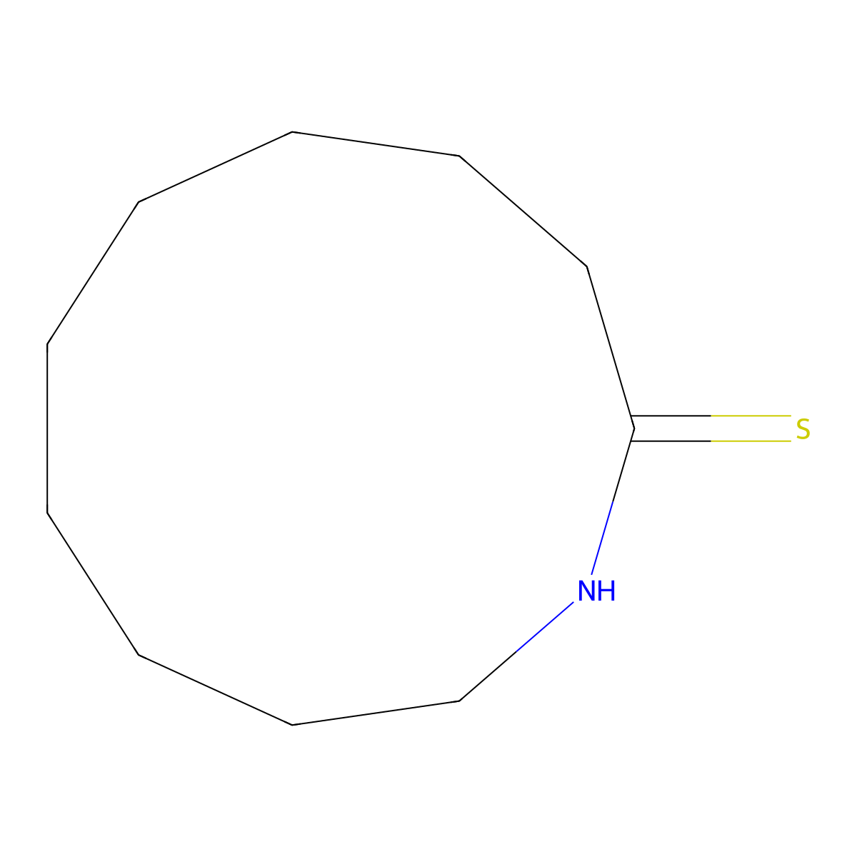 Azacycloundecane-2-thione molecular structure, CAS 23164-71-8