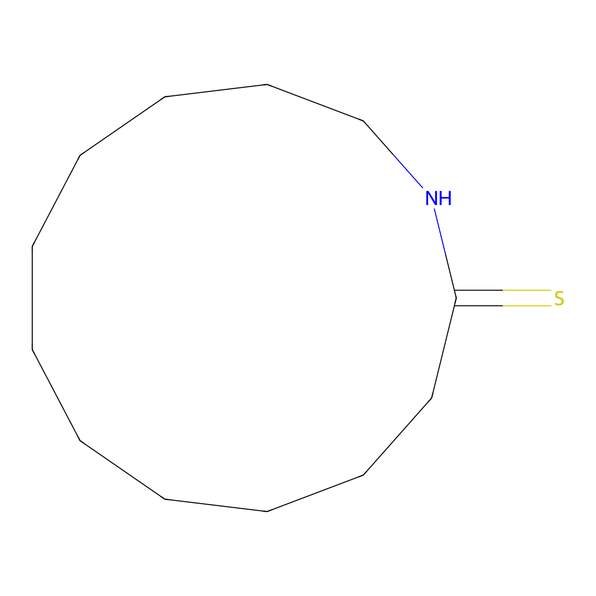 Azacyclotridecane-2-thione molecular structure, CAS 23164-73-0