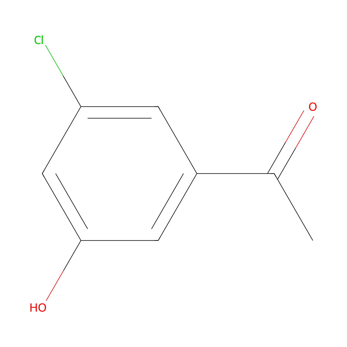 1-(3-Chloro-5-hydroxyphenyl)ethanone molecular structure, CAS 23164-97-8