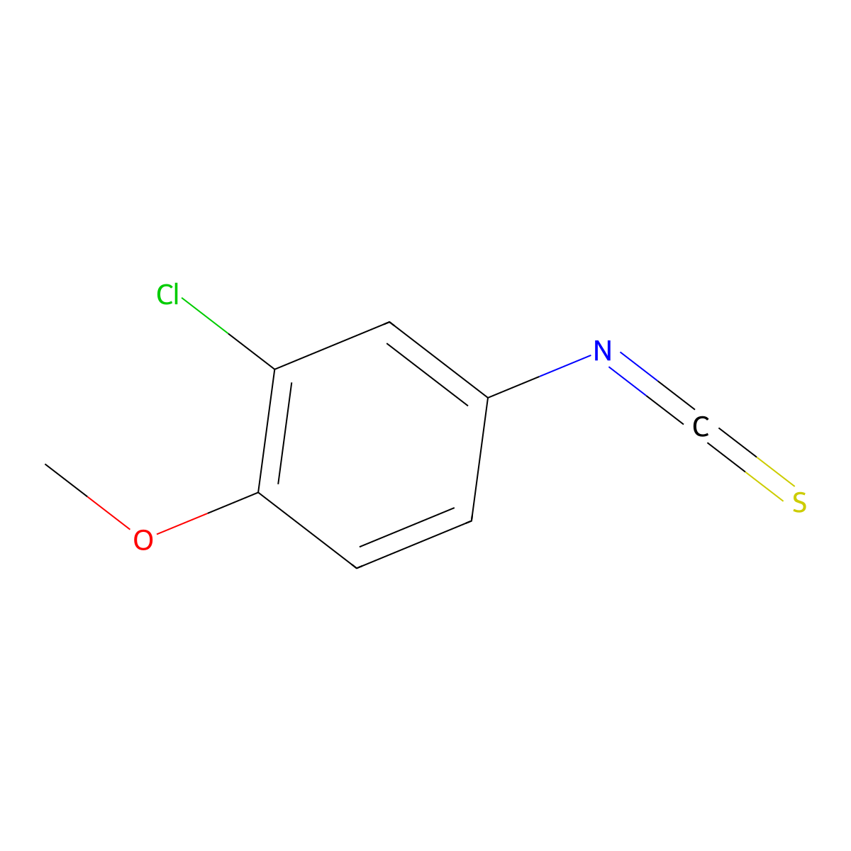 2-Chloro-4-isothiocyanato-1-methoxybenzene molecular structure, CAS 23165-42-6