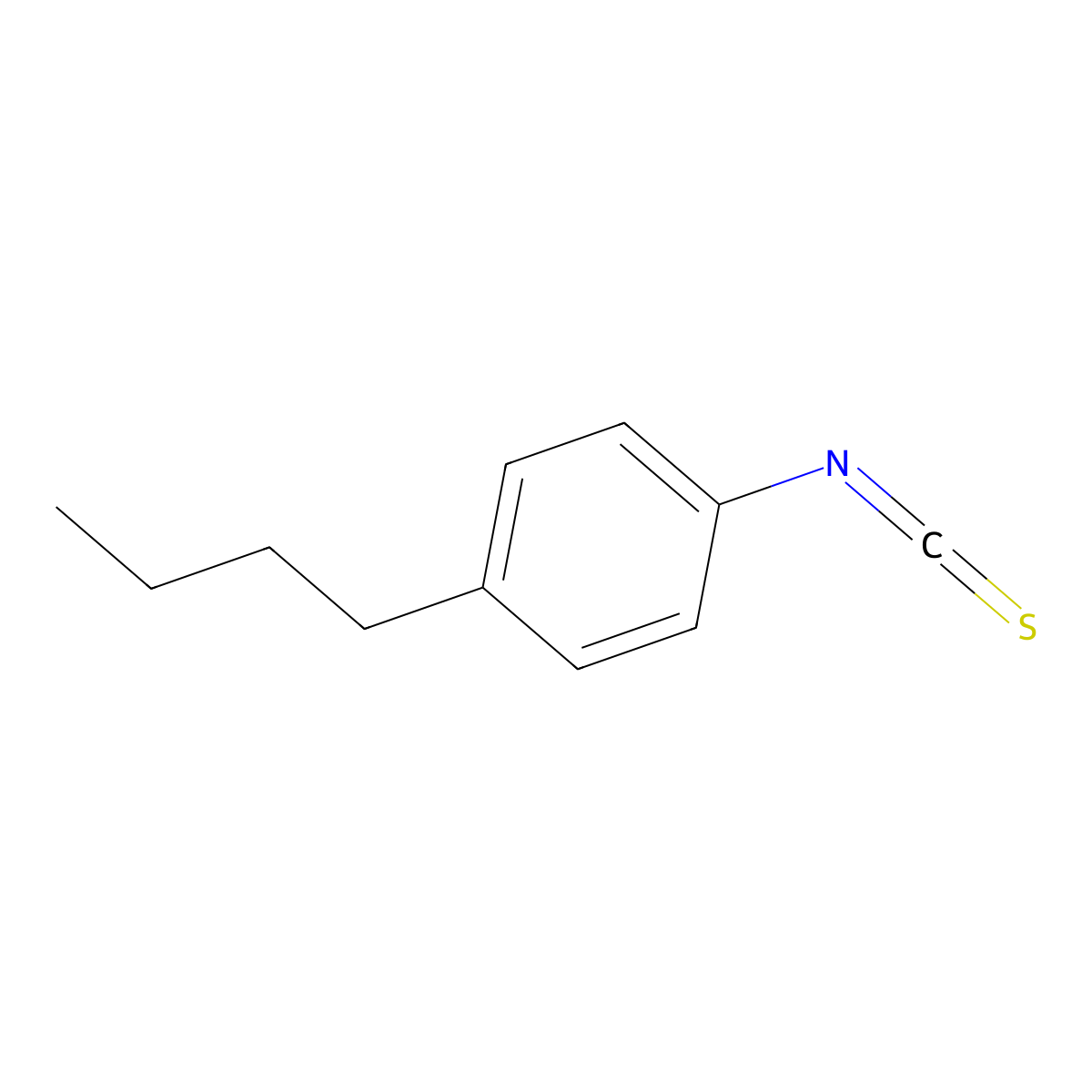 1-Butyl-4-isothiocyanatobenzene molecular structure, CAS 23165-44-8