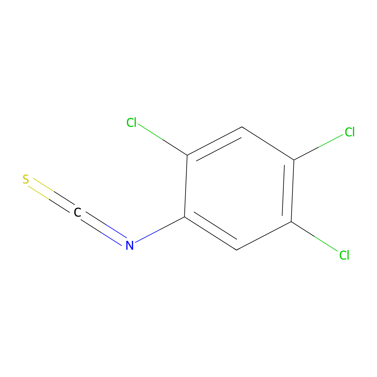 2,4,5-Trichlorophenyl isothiocyanate molecular structure, CAS 23165-46-0