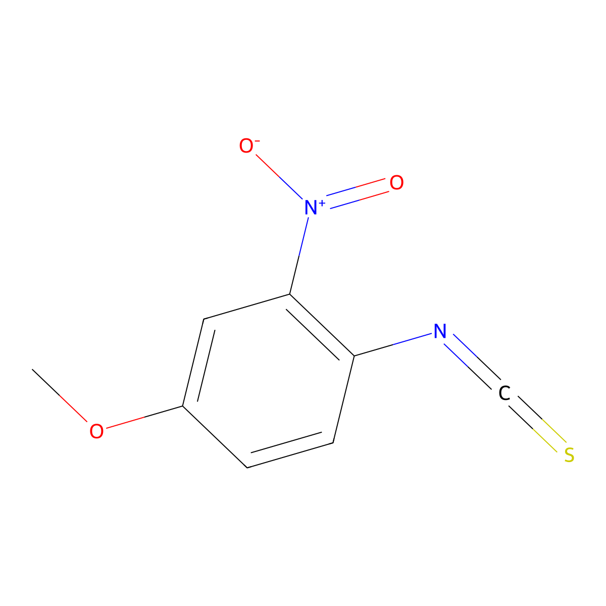 4-Methoxy-2-nitrophenyl isothiocyanate molecular structure, CAS 23165-60-8