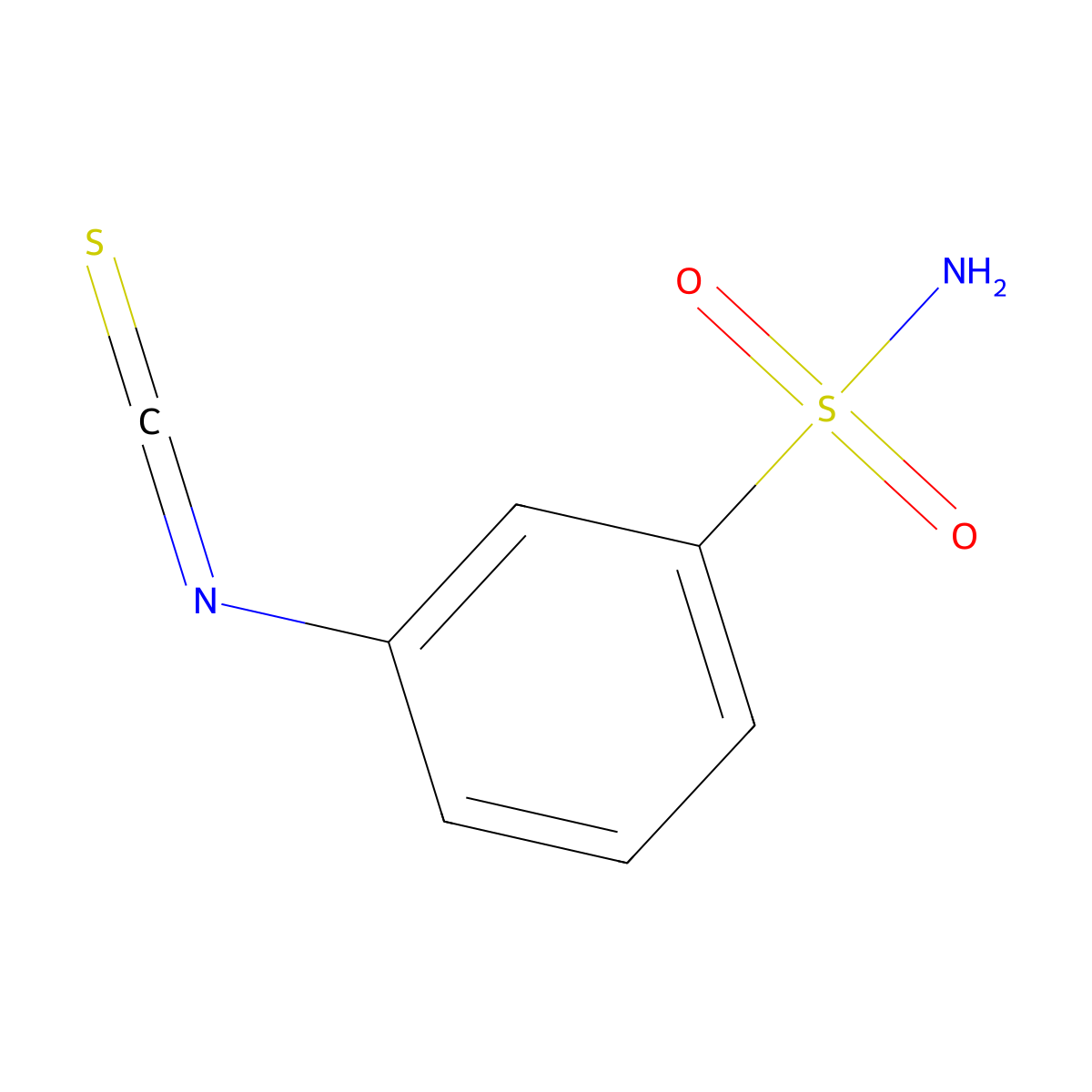 3-Isothiocyanatobenzenesulfonamide molecular structure, CAS 23165-62-0