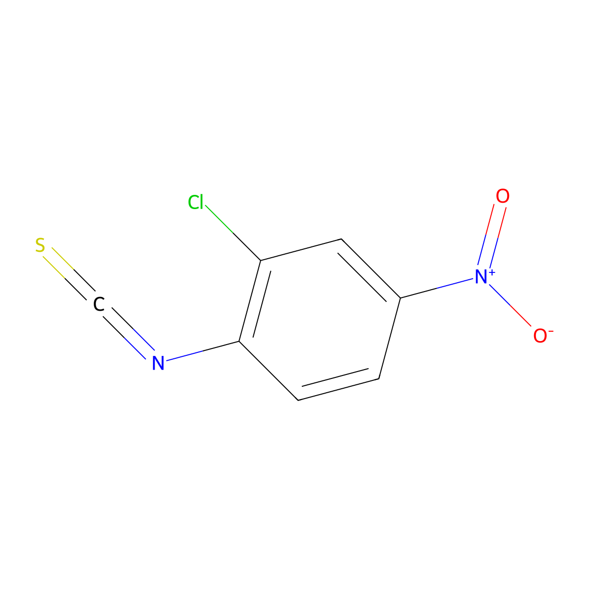2-Chloro-4-nitrophenyl isothiocyanate molecular structure, CAS 23165-64-2