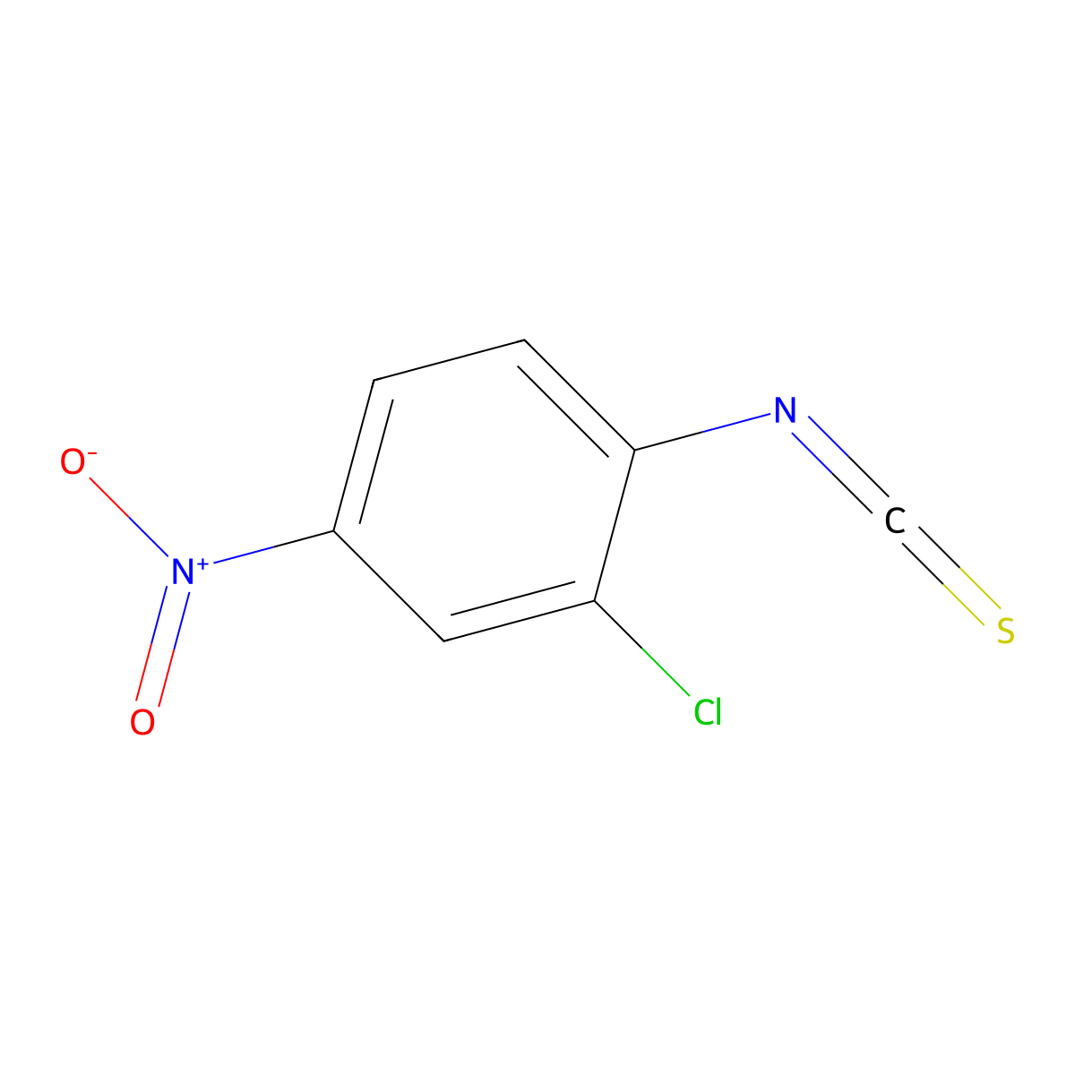 2-Chloro-4-nitrophenyl isothiocyanate molecular structure, CAS 23165-64-2