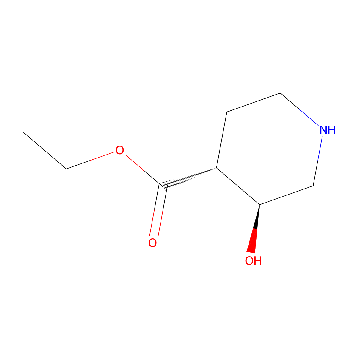 ethyl (3S,4R)-3-hydroxypiperidine-4-carboxylate molecular structure, CAS 2316729-89-0