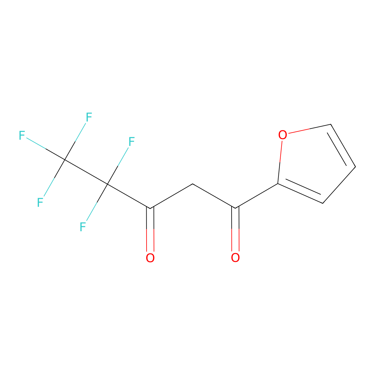 4,4,5,5,5-Pentafluoro-1-(2-furyl)pentane-1,3-dione molecular structure, CAS 2317-66-0