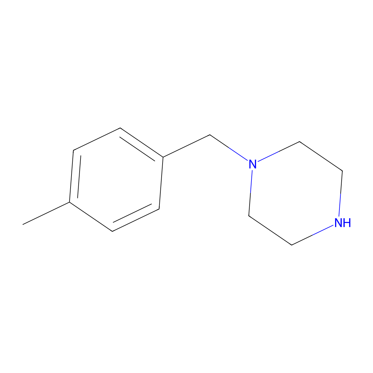 1-(4-Methylbenzyl)piperazine molecular structure, CAS 23173-57-1