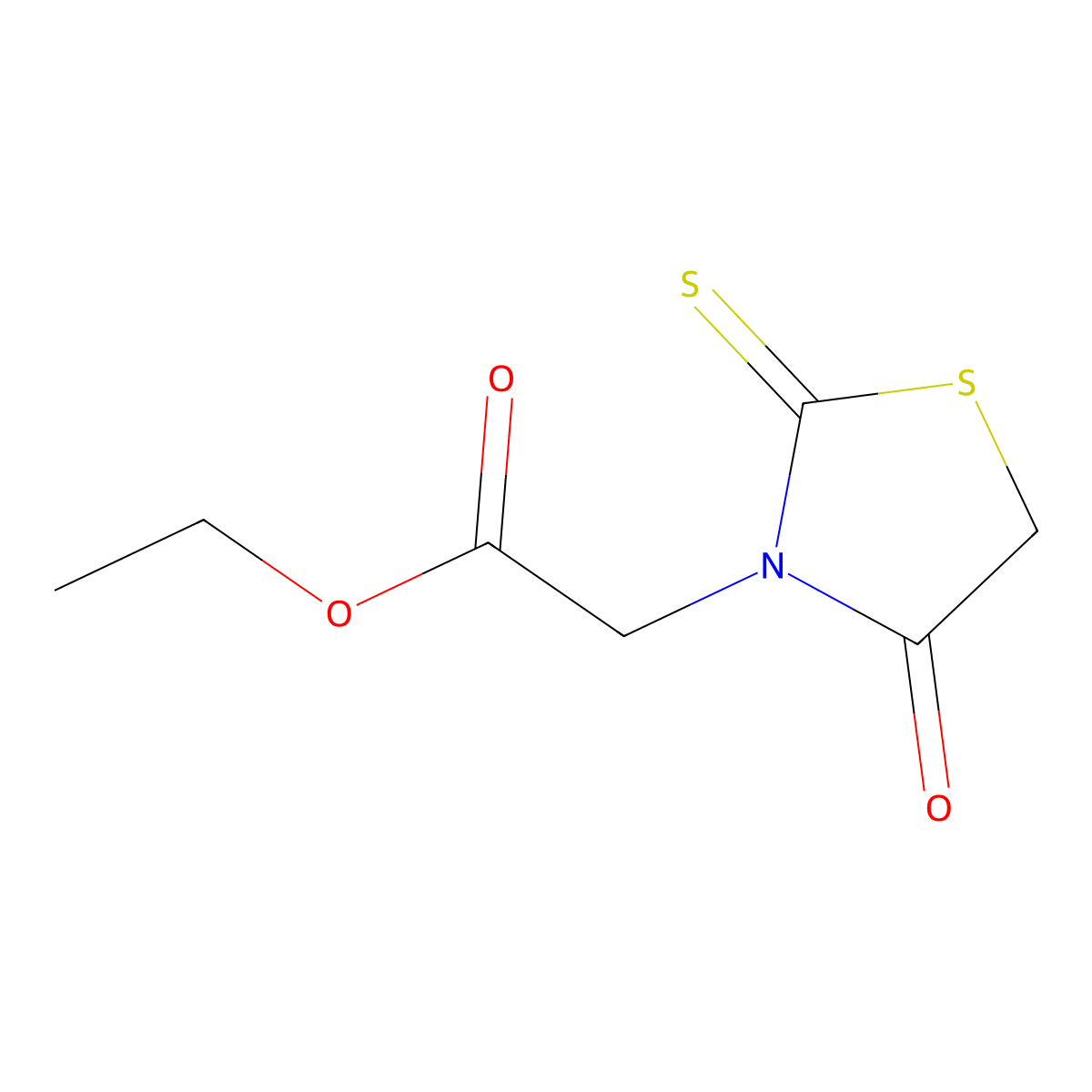 3-Rhodanineacetic acid, ethyl ester molecular structure, CAS 23176-01-4
