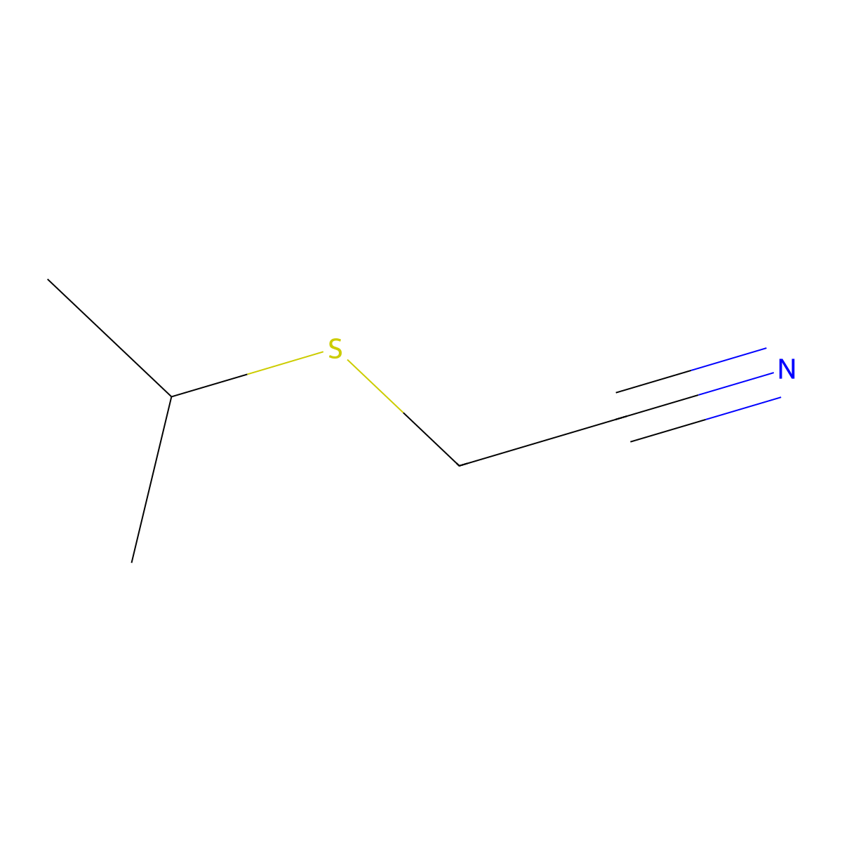 (Isopropylthio)acetonitrile molecular structure, CAS 23178-01-0