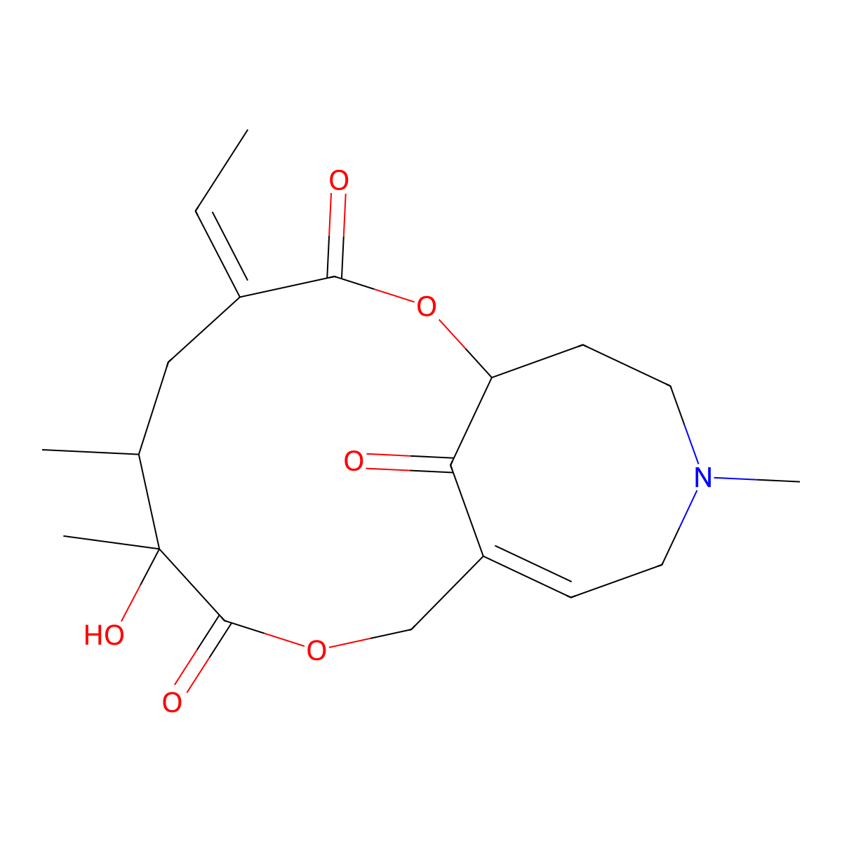 Senkirkine molecular structure, CAS 2318-18-5