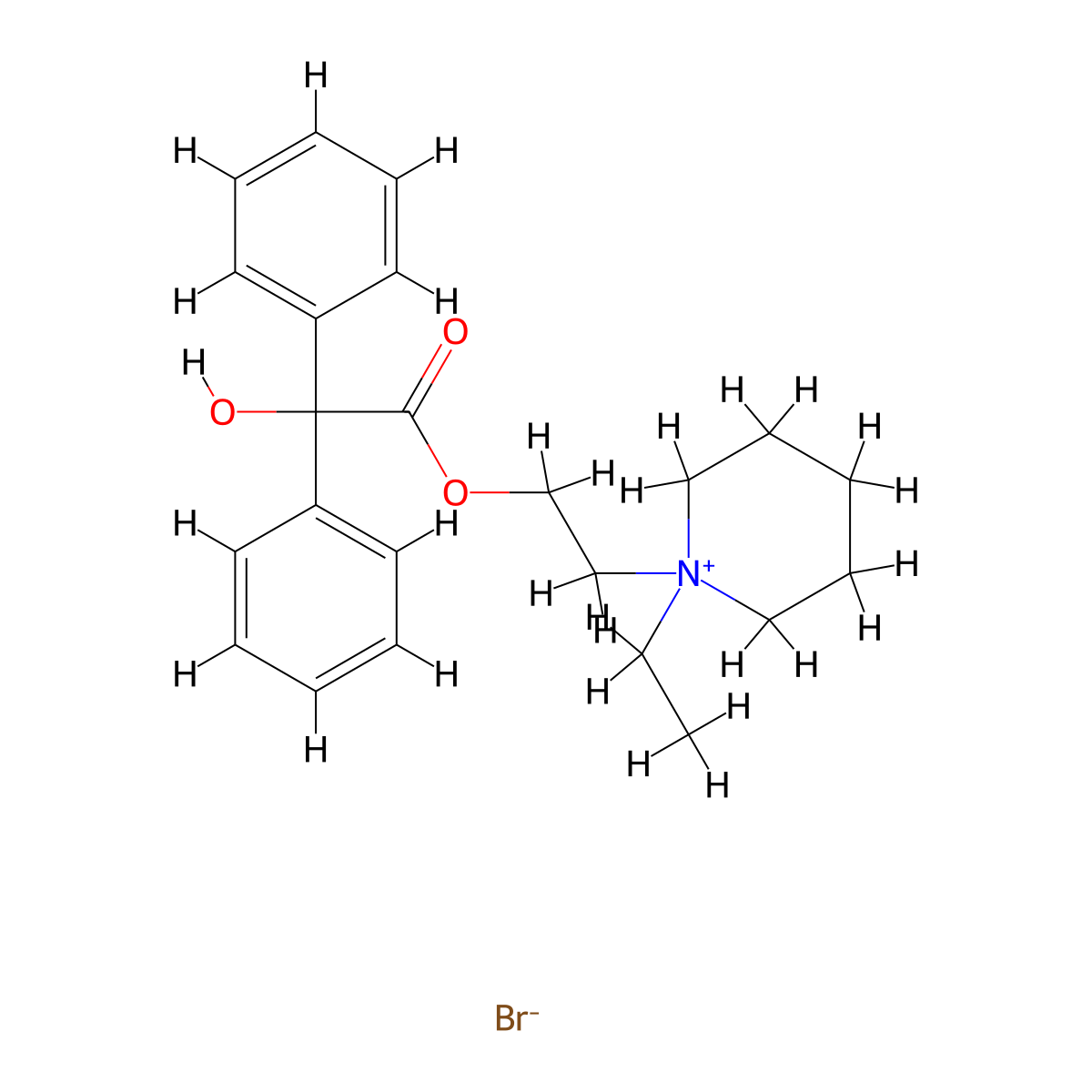 Pipethanate Ethobromide molecular structure, CAS 23182-46-9