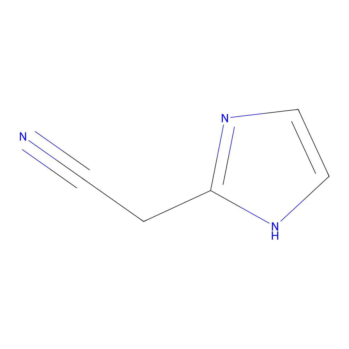 2-(1H-imidazol-2-yl)acetonitrile molecular structure, CAS 23184-45-4