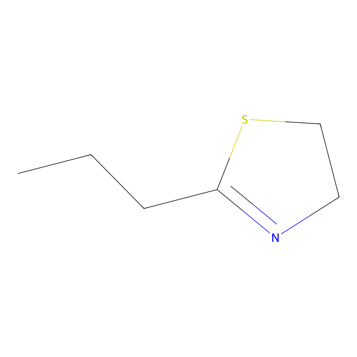 Thiazole, 4,5-dihydro-2-propyl- molecular structure, CAS 23185-09-3