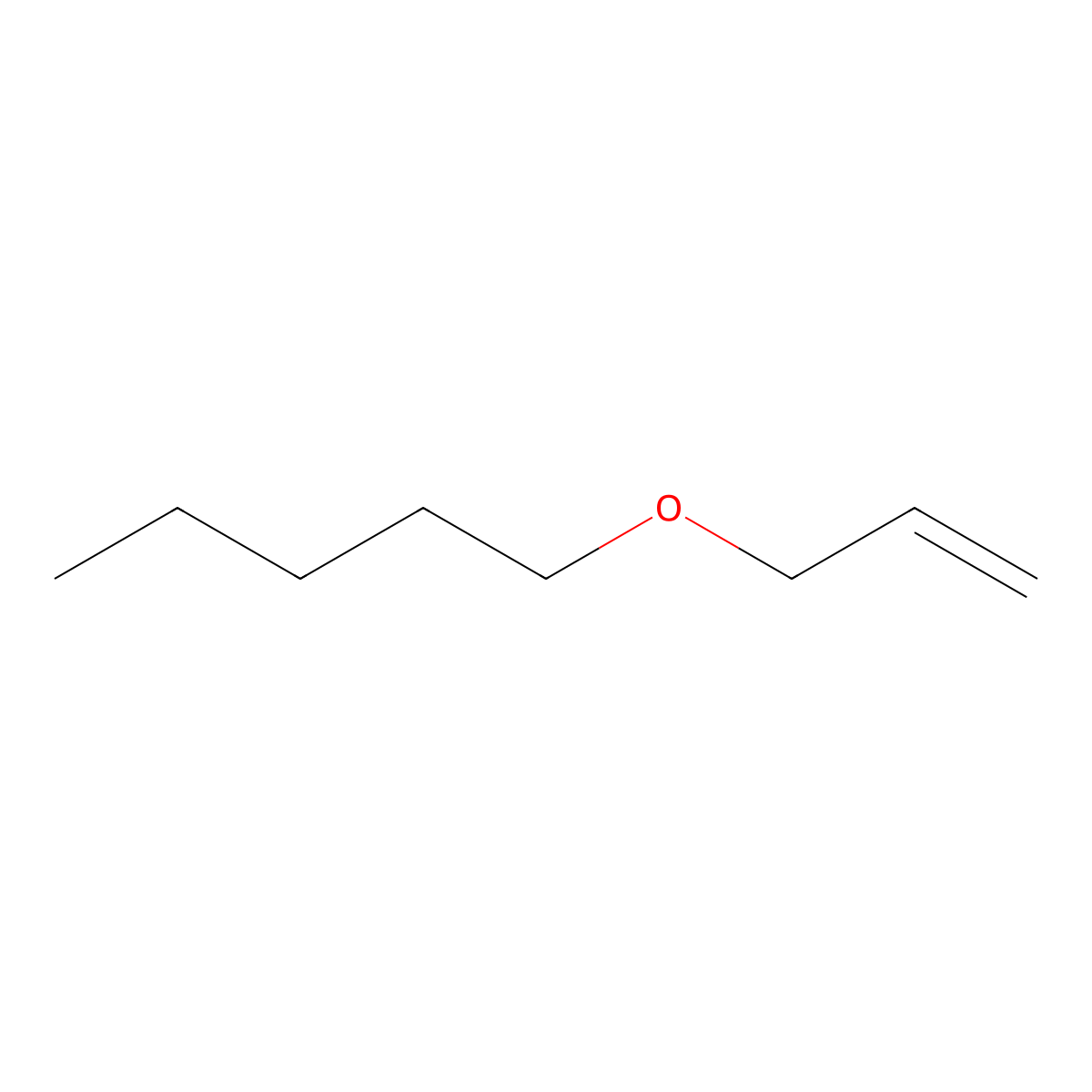 Allyl pentyl ether molecular structure, CAS 23186-70-1