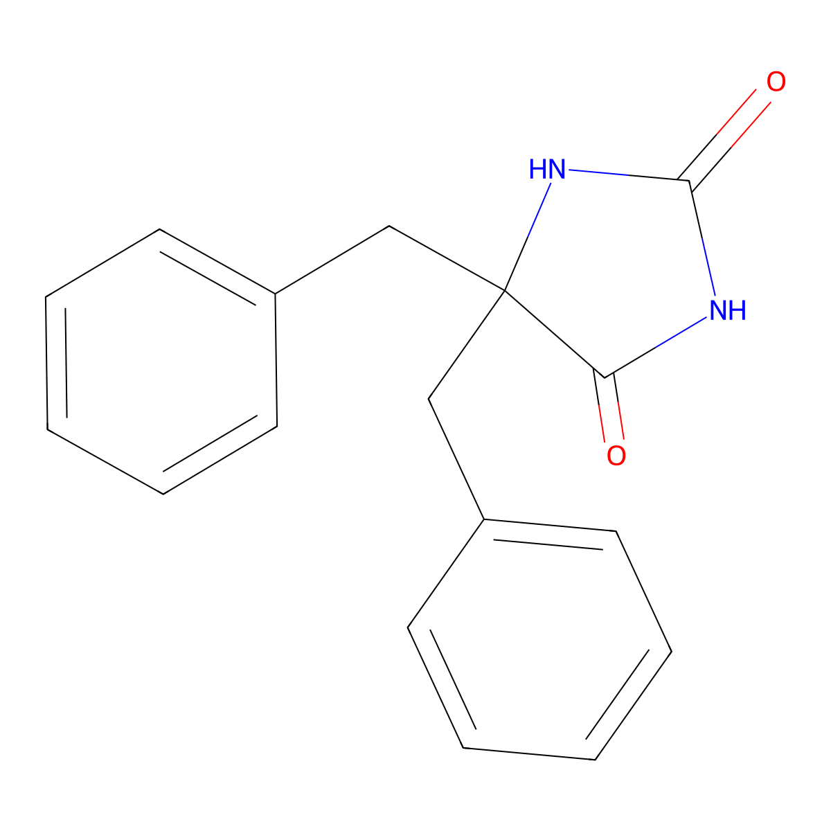 5,5-Dibenzylimidazolidine-2,4-dione molecular structure, CAS 23186-94-9