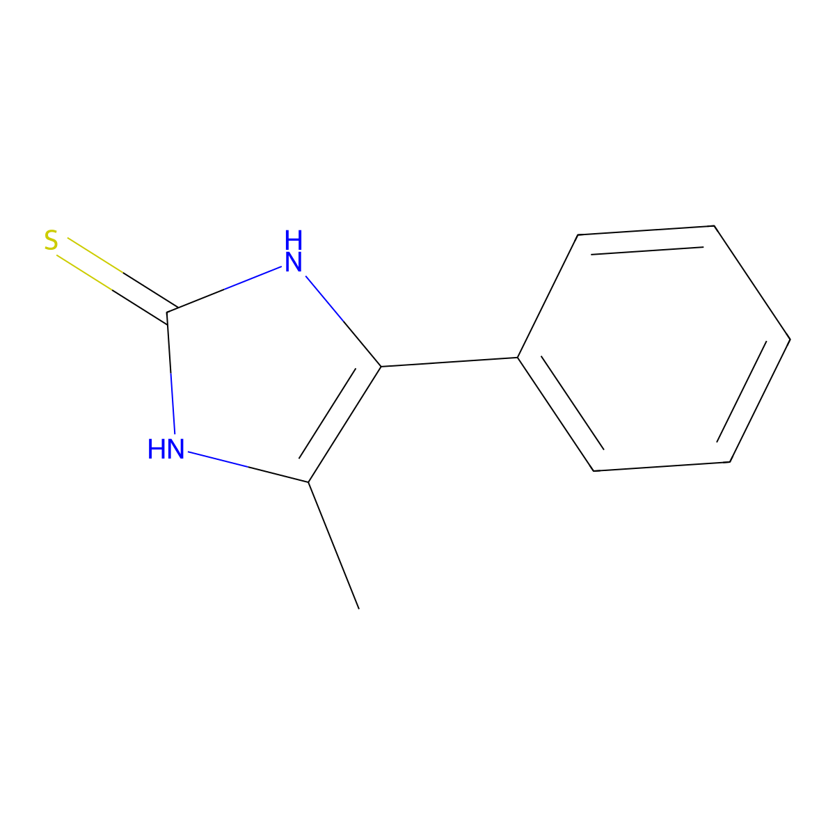 5-methyl-4-phenyl-1H-imidazole-2-thiol molecular structure, CAS 23187-10-2