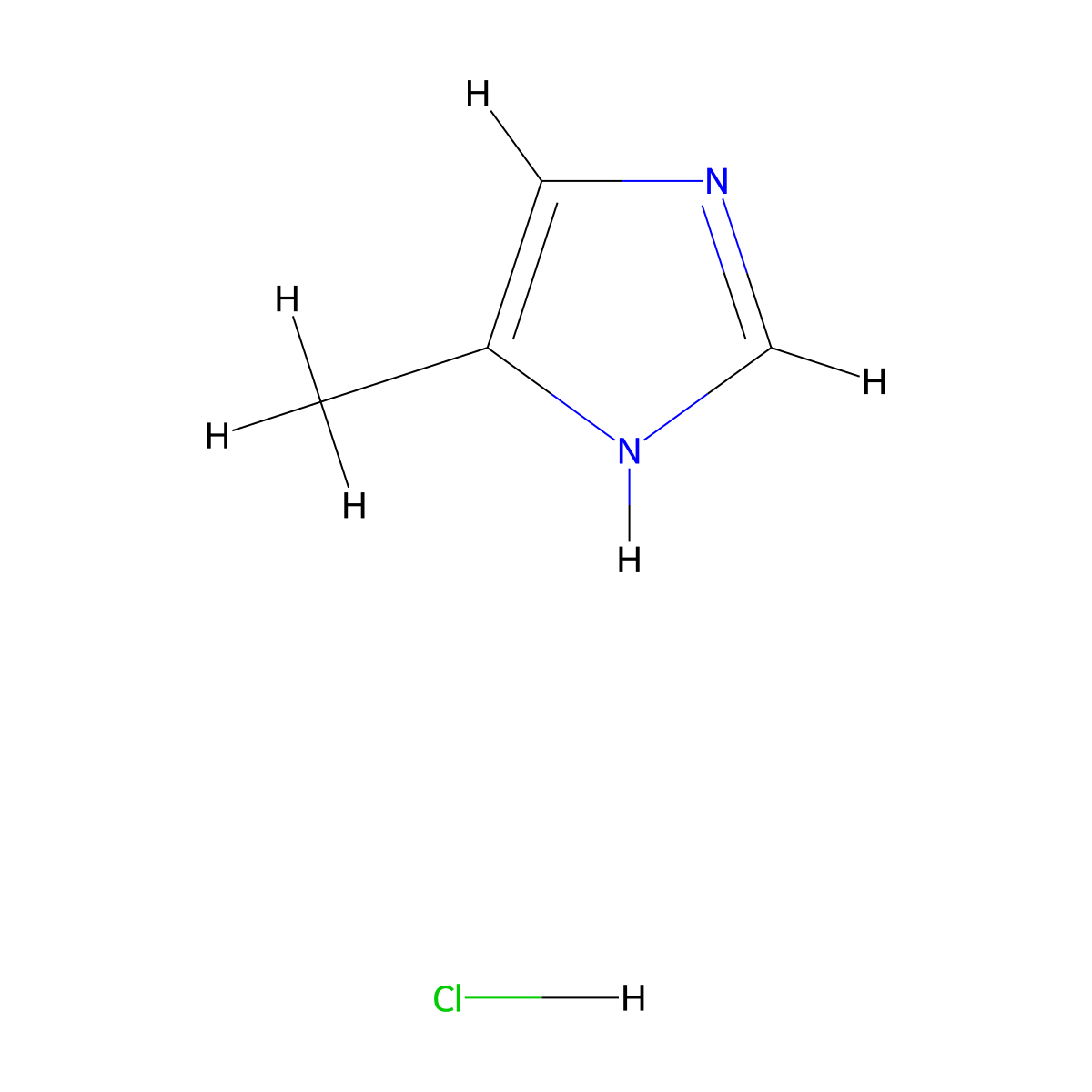 4-methyl-1H-imidazole hydrochloride molecular structure, CAS 23187-14-6