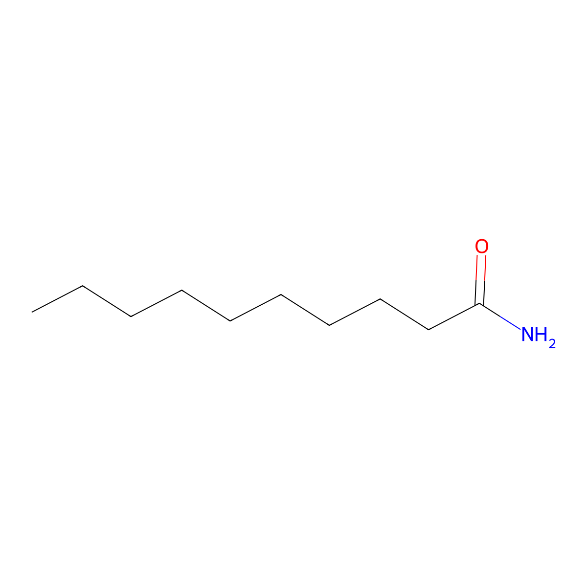 Decanamide molecular structure, CAS 2319-29-1