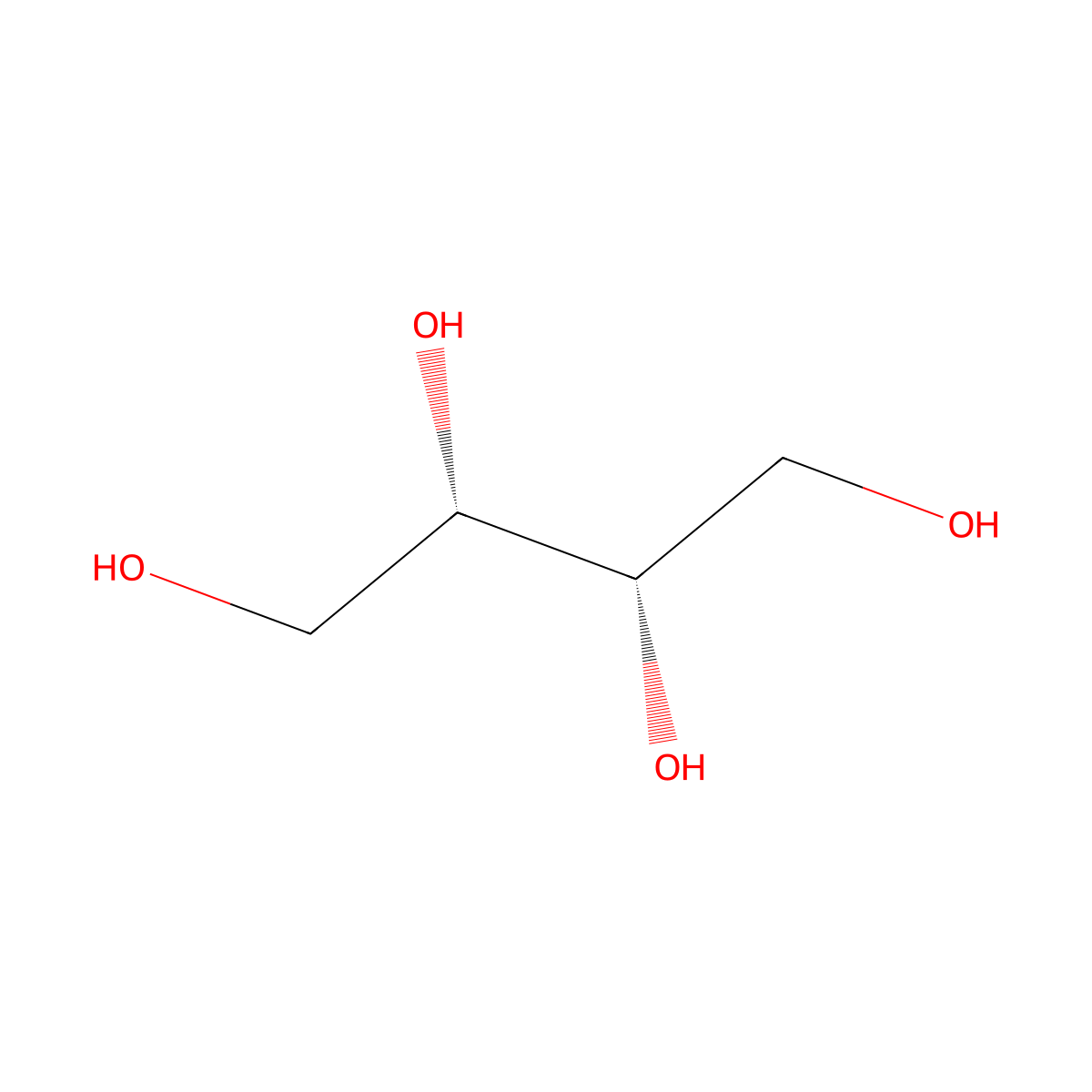 l-Threitol molecular structure, CAS 2319-57-5