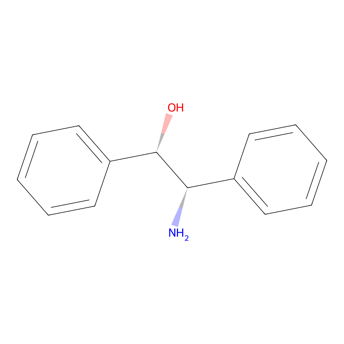 (1S,2S)-2-Amino-1,2-diphenylethanol molecular structure, CAS 23190-17-2