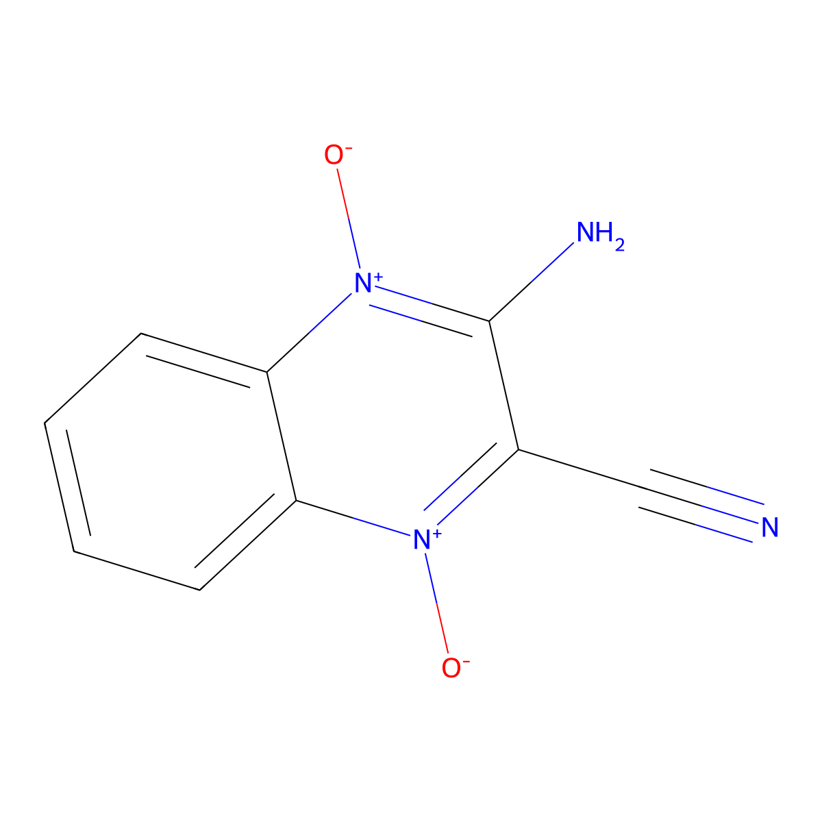 3-Aminoquinoxaline-2-carbonitrile 1,4-dioxide molecular structure, CAS 23190-84-3