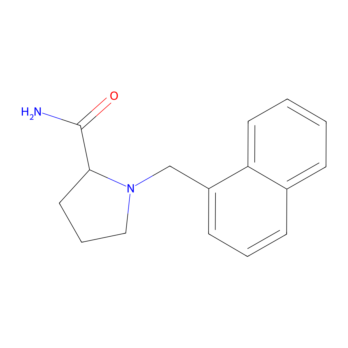 1-[(Naphthalen-1-yl)methyl]pyrrolidine-2-carboxamide molecular structure, CAS 2319009-52-2
