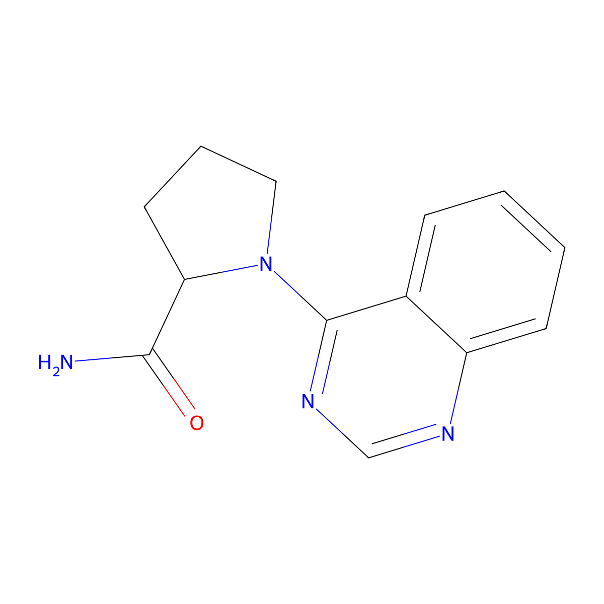 1-(Quinazolin-4-yl)pyrrolidine-2-carboxamide molecular structure, CAS 2319012-82-1
