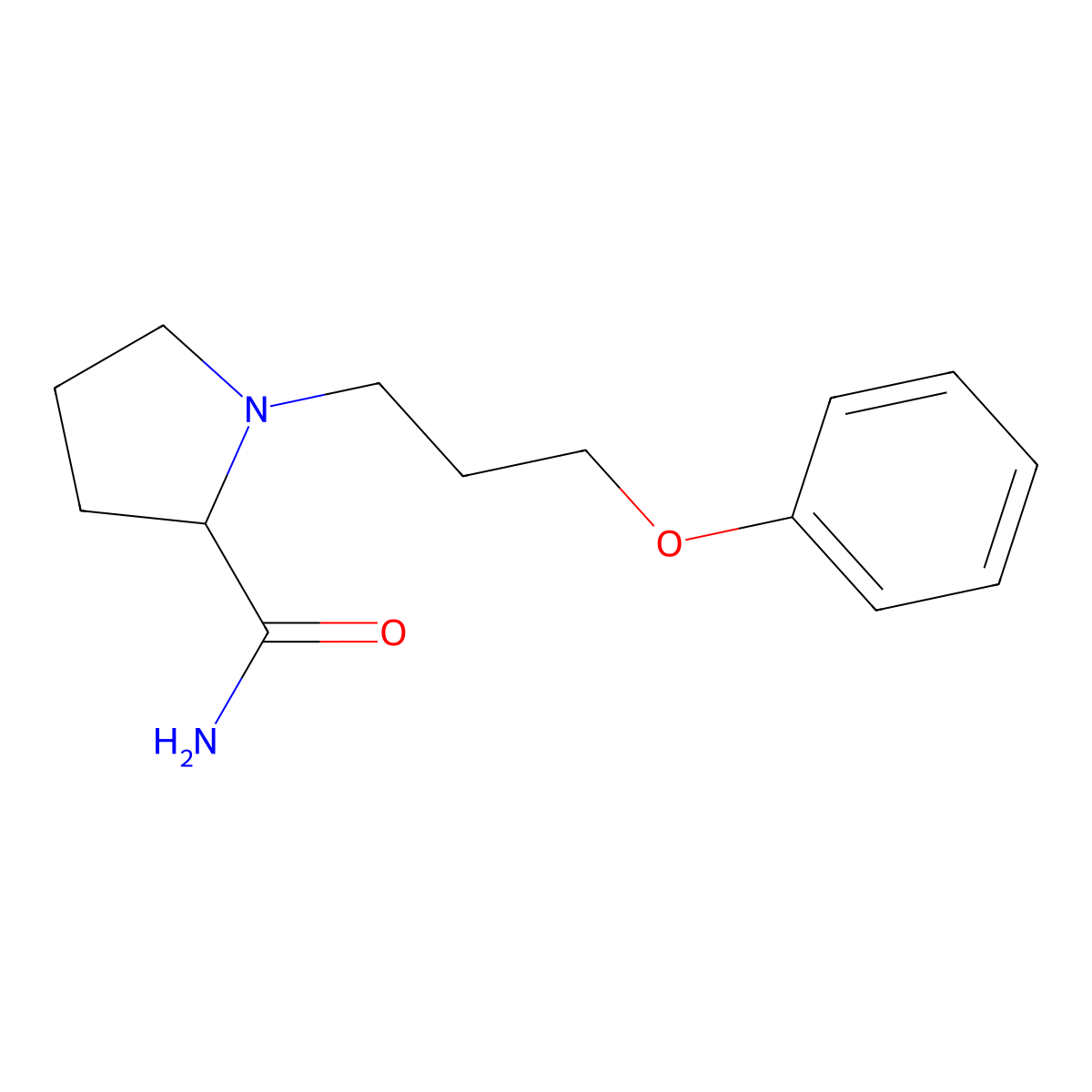 1-(3-Phenoxypropyl)pyrrolidine-2-carboxamide molecular structure, CAS 2319028-16-3