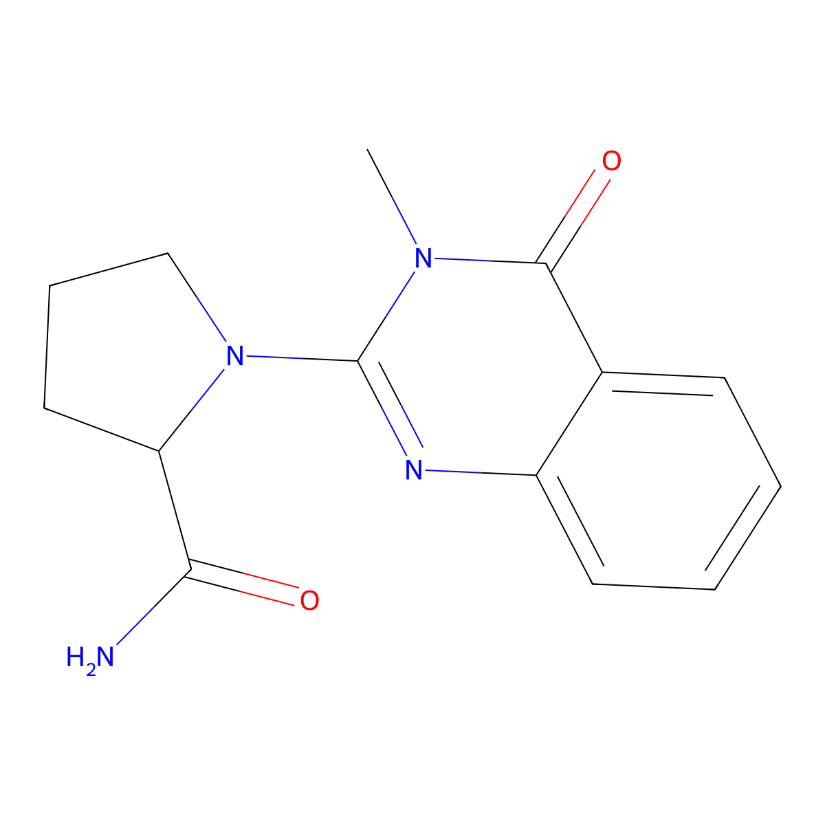 1-(3-Methyl-4-oxo-3,4-dihydroquinazolin-2-yl)pyrrolidine-2-carboxamide molecular structure, CAS 2319047-12-4