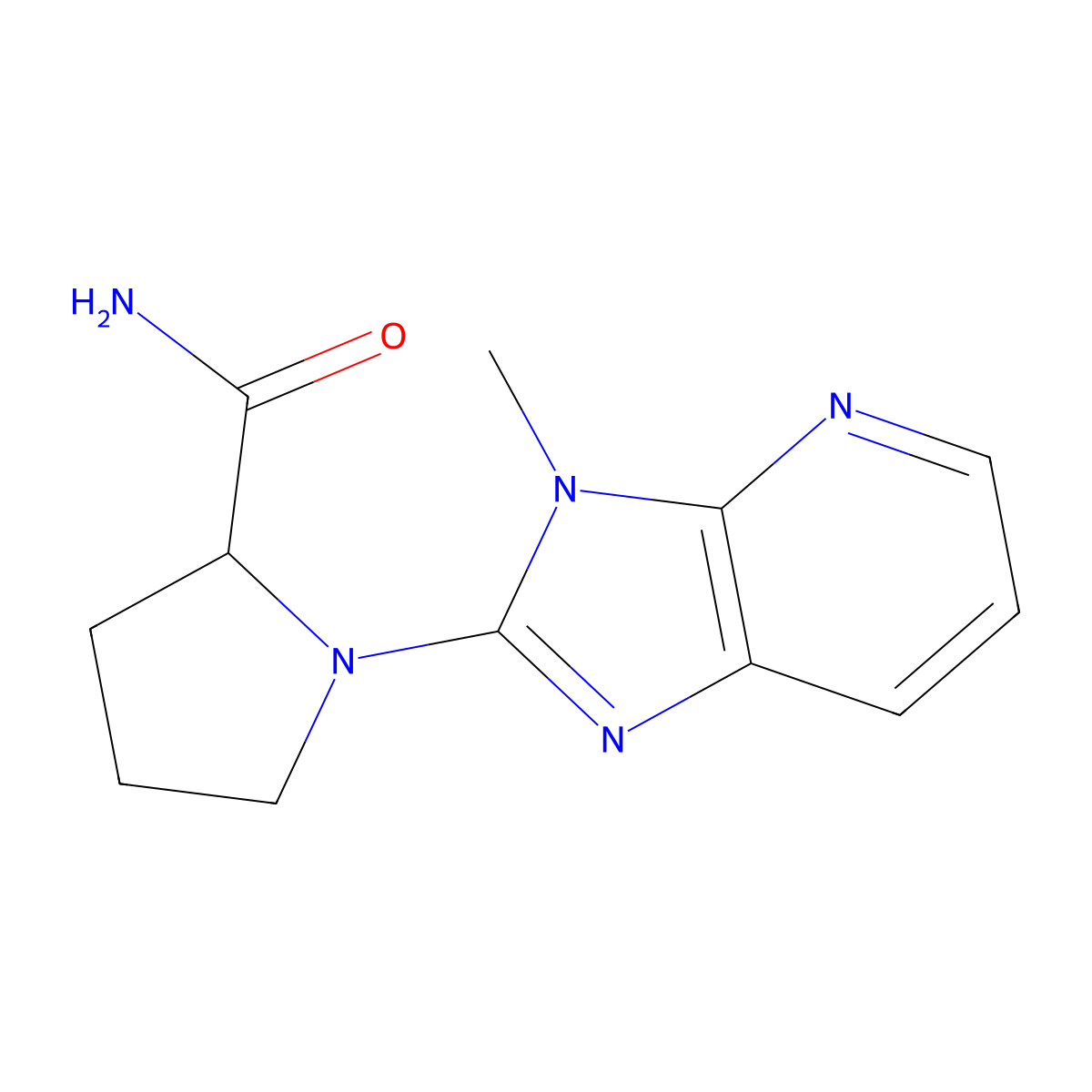 1-{3-methyl-3H-imidazo[4,5-b]pyridin-2-yl}pyrrolidine-2-carboxamide molecular structure, CAS 2319062-19-4