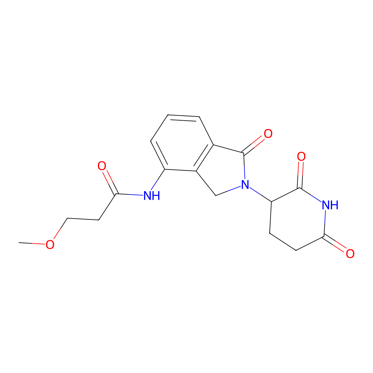 N-[2-(2,6-dioxo-3-piperidyl)-1-oxo-isoindolin-4-yl]-3-methoxy-propanamide molecular structure, CAS 2319118-81-3