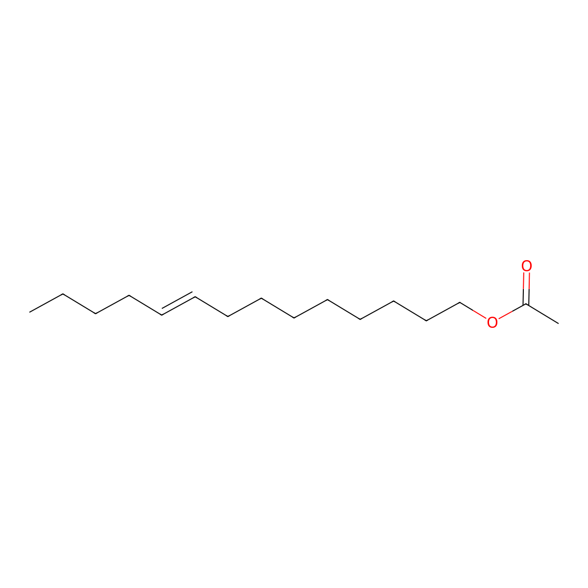 9-Tetradecen-1-ol, 1-acetate, (9E)- molecular structure, CAS 23192-82-7