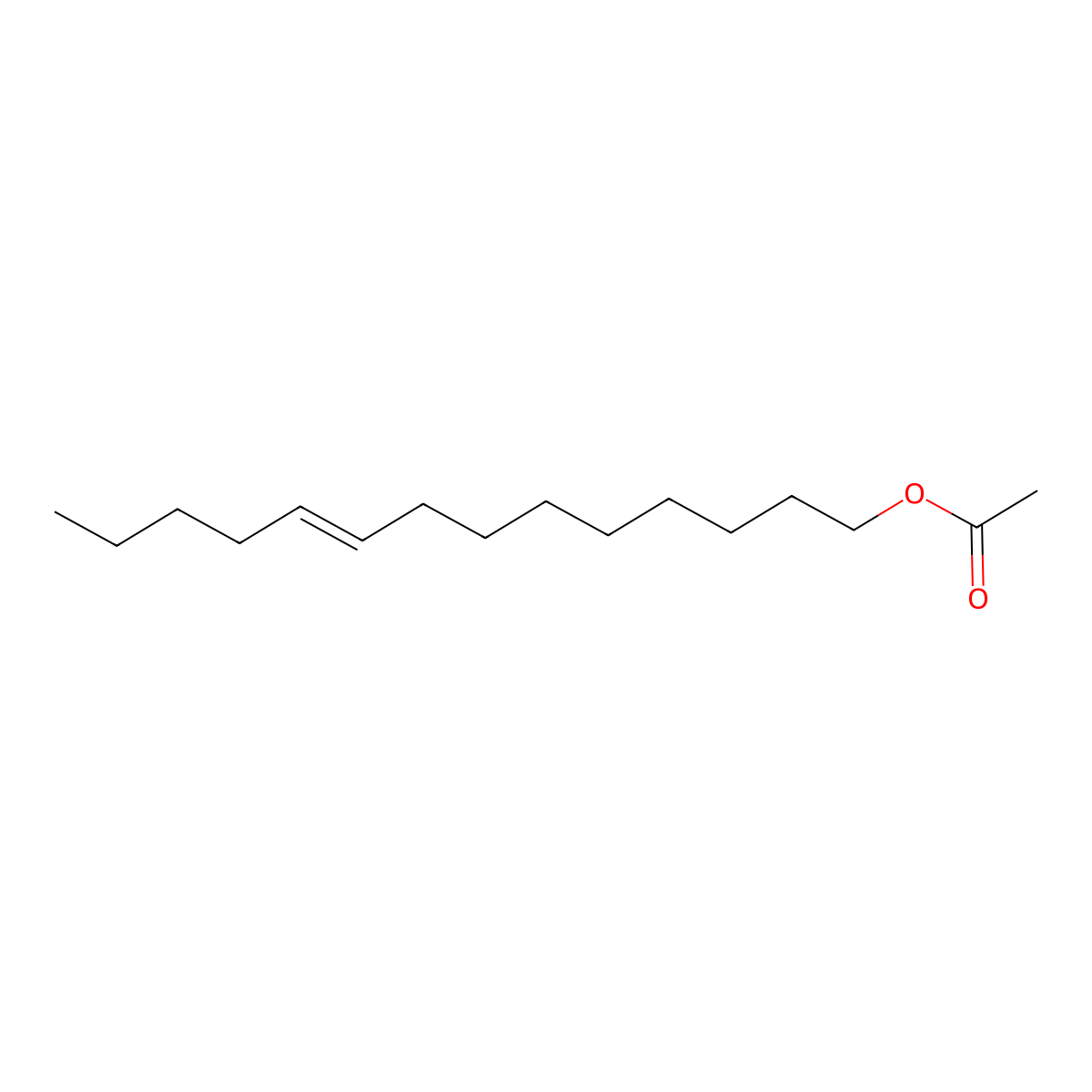 9-Tetradecen-1-ol, 1-acetate, (9E)- molecular structure, CAS 23192-82-7