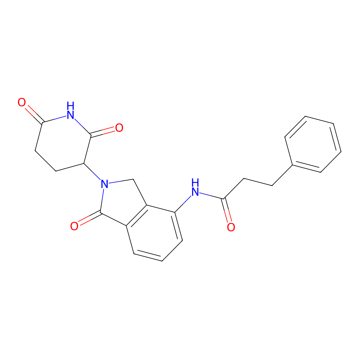 N-(2-(2,6-Dioxopiperidin-3-yl)-1-oxoisoindolin-4-yl)-3-phenylpropanamide molecular structure, CAS 2319210-16-5