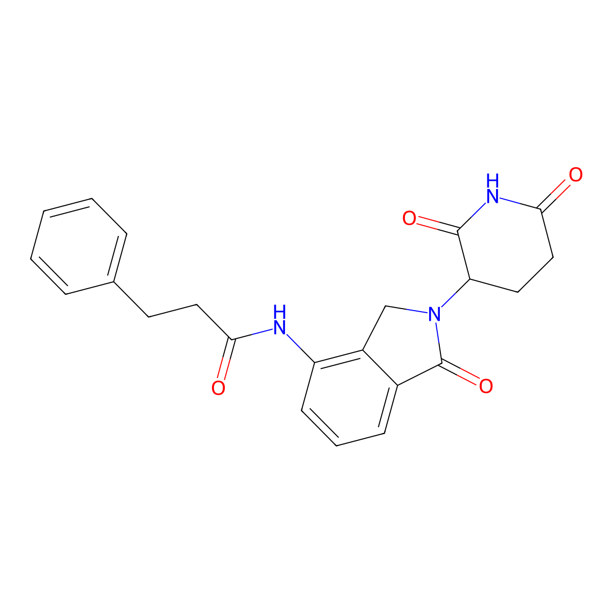 N-(2-(2,6-Dioxopiperidin-3-yl)-1-oxoisoindolin-4-yl)-3-phenylpropanamide molecular structure, CAS 2319210-16-5