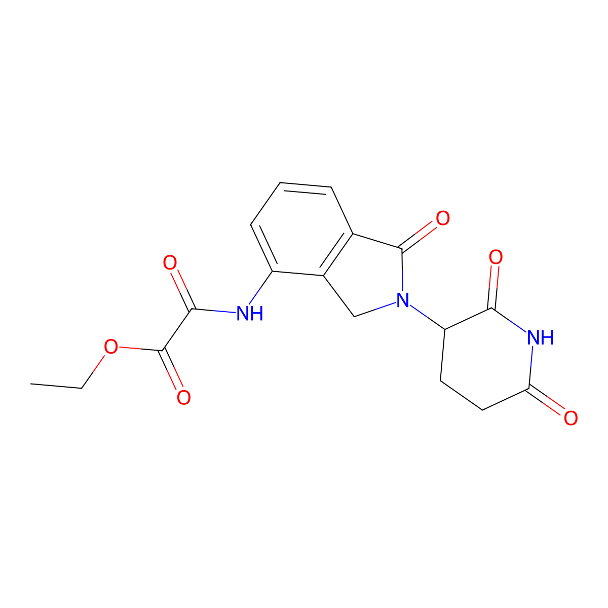 Ethyl 2-[[2-(2,6-dioxo-3-piperidyl)-1-oxo-isoindolin-4-yl]amino]-2-oxo-acetate molecular structure, CAS 2319210-17-6