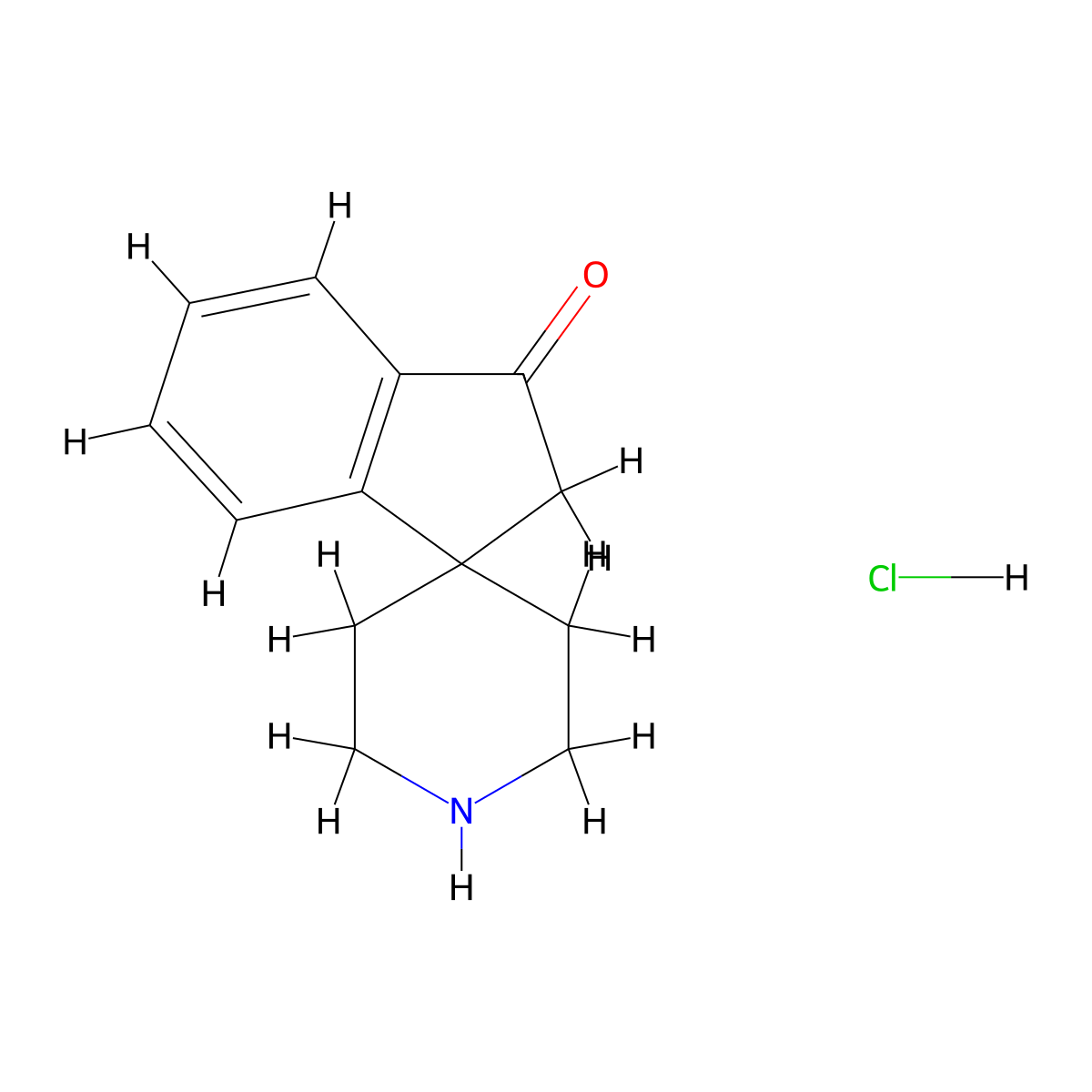 Spiro[indene-1,4'-piperidin]-3(2H)-one hydrochloride molecular structure, CAS 231938-20-8