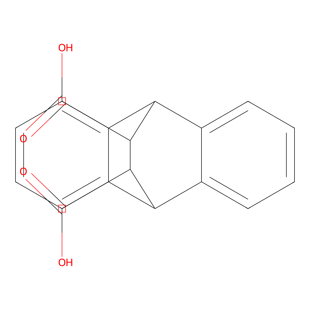 9,10-Dihydro-9,10-ethanoanthracene-11,12-dicarboxylic acid molecular structure, CAS 23194-05-0