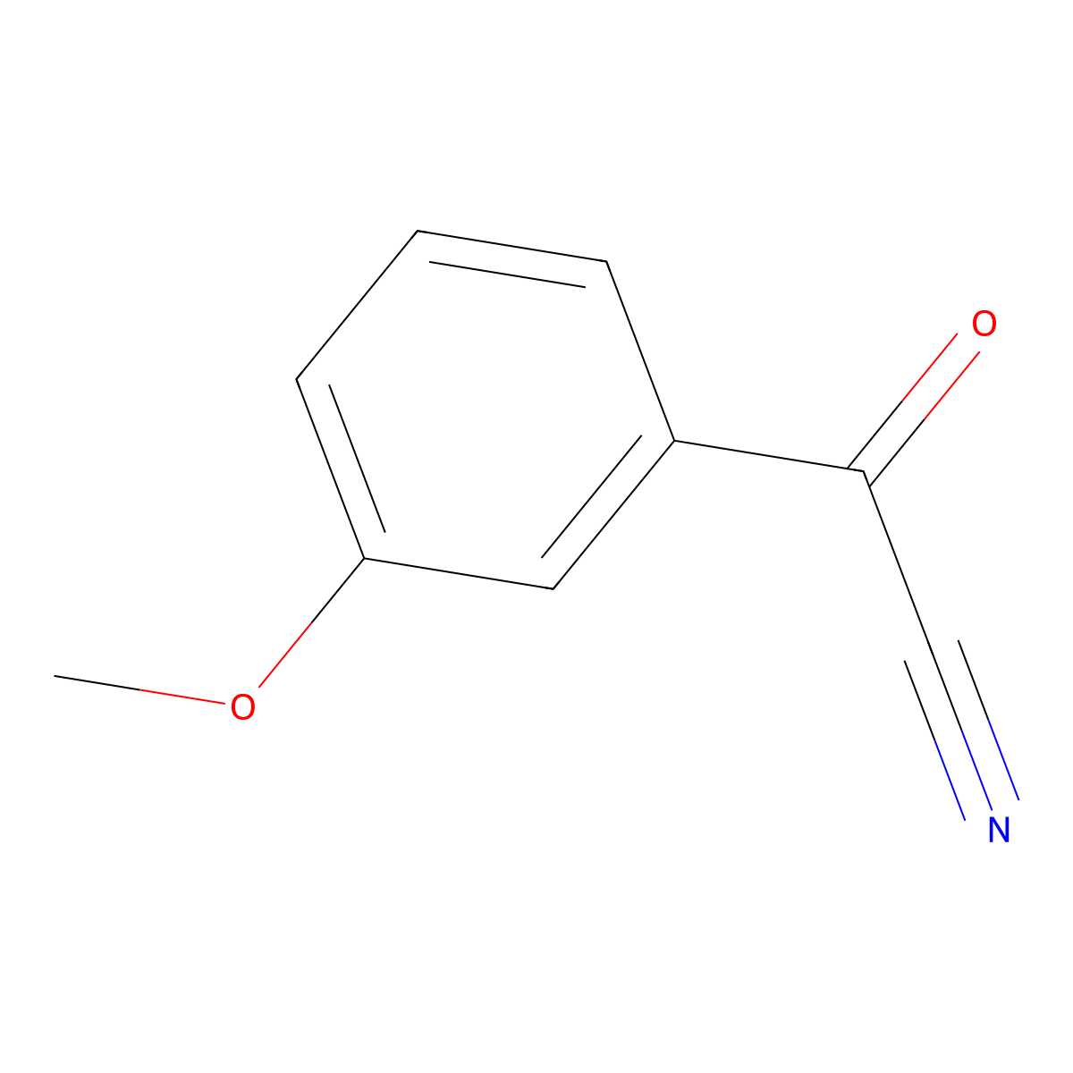 3-Methoxybenzoyl cyanide molecular structure, CAS 23194-66-3