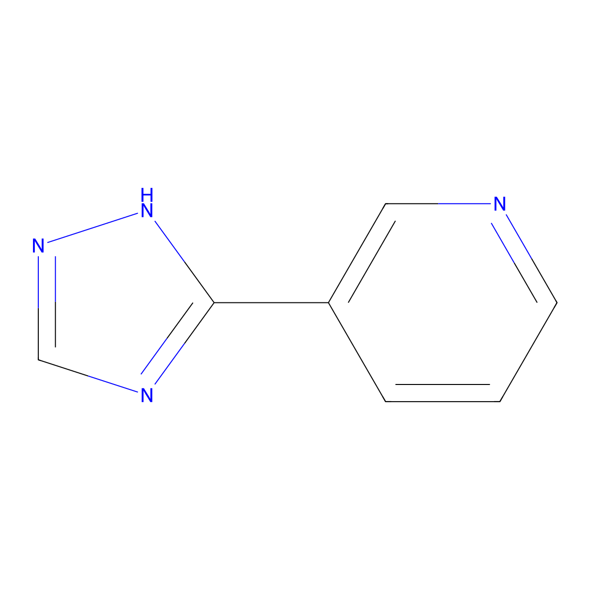 1H-1,2,4-Triazole, 5-(3-pyridyl)- molecular structure, CAS 23195-63-3
