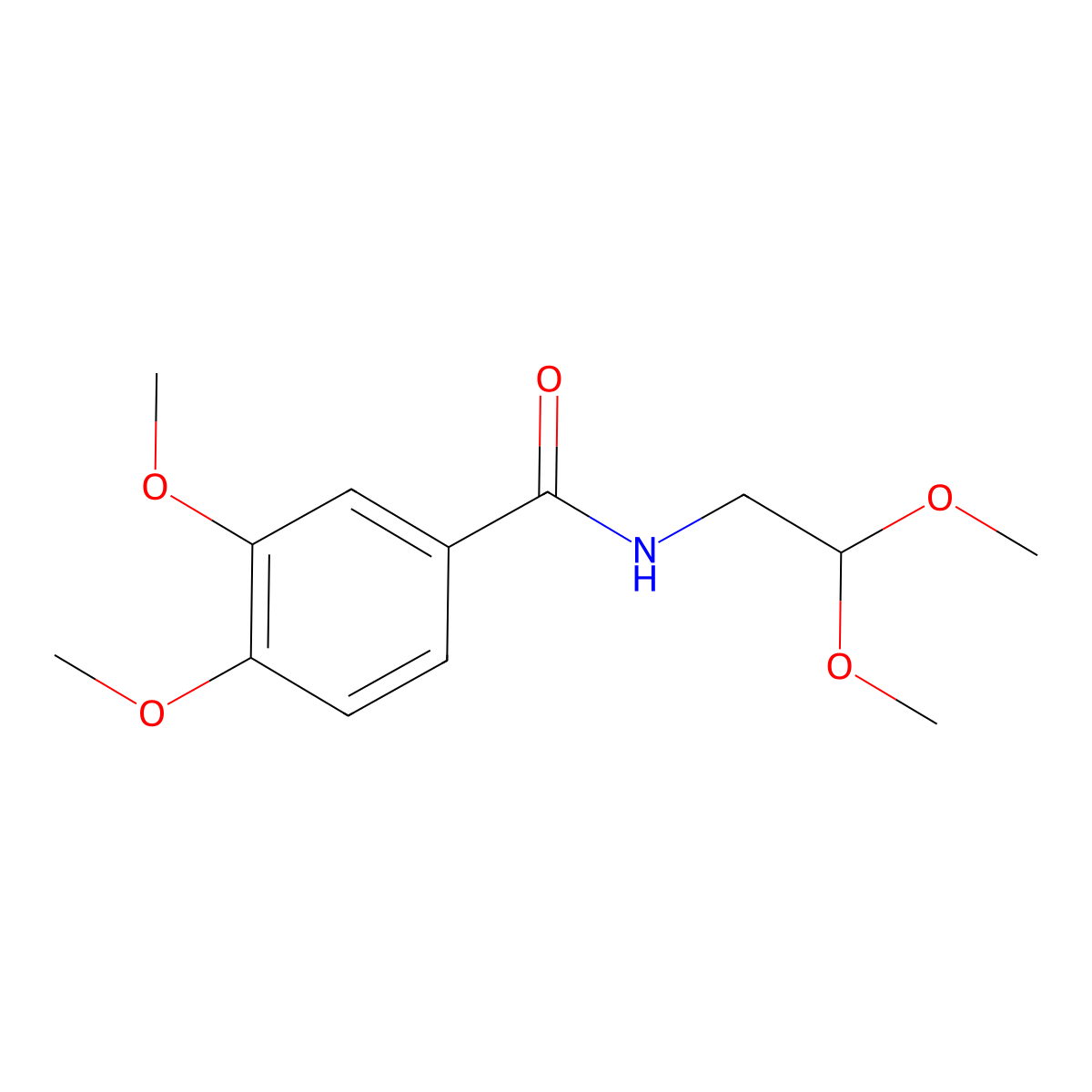 N-(2,2-dimethoxyethyl)-3,4-dimethoxybenzamide molecular structure, CAS 231951-81-8