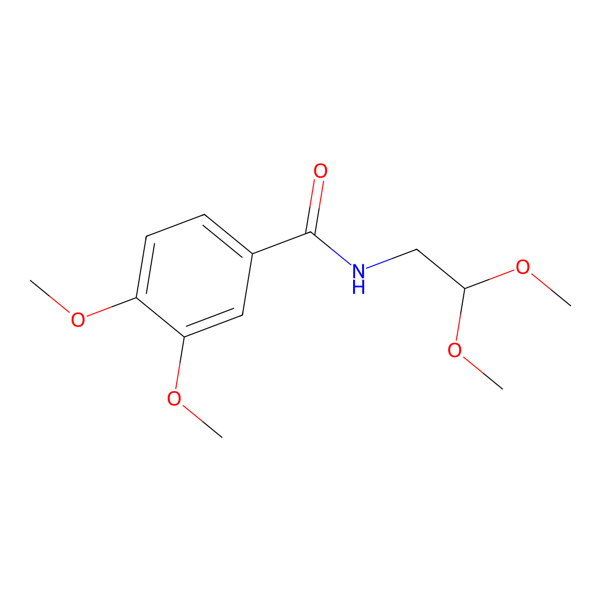 N-(2,2-dimethoxyethyl)-3,4-dimethoxybenzamide molecular structure, CAS 231951-81-8