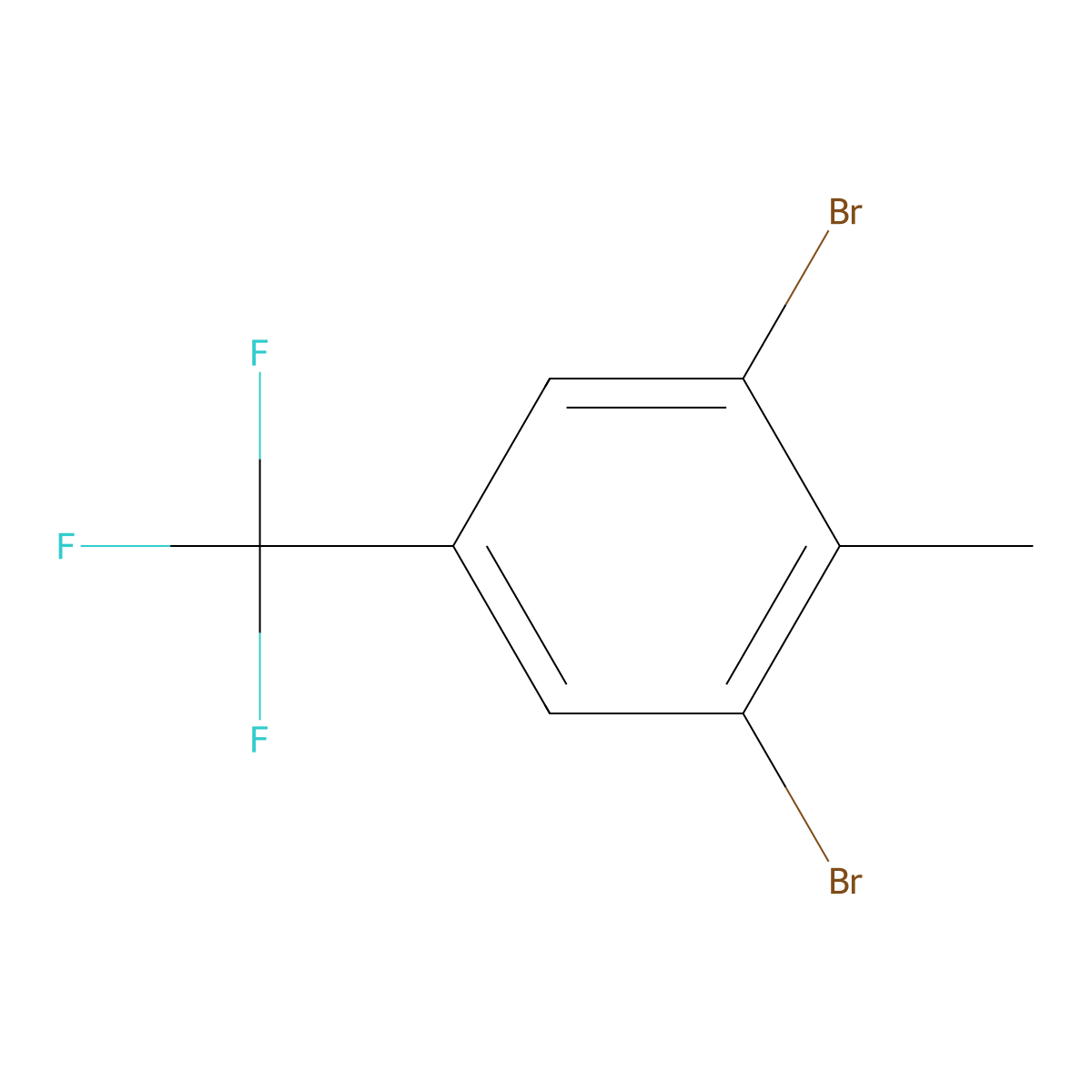 1,3-Dibromo-2-methyl-5-(trifluoromethyl)benzene molecular structure, CAS 231953-31-4