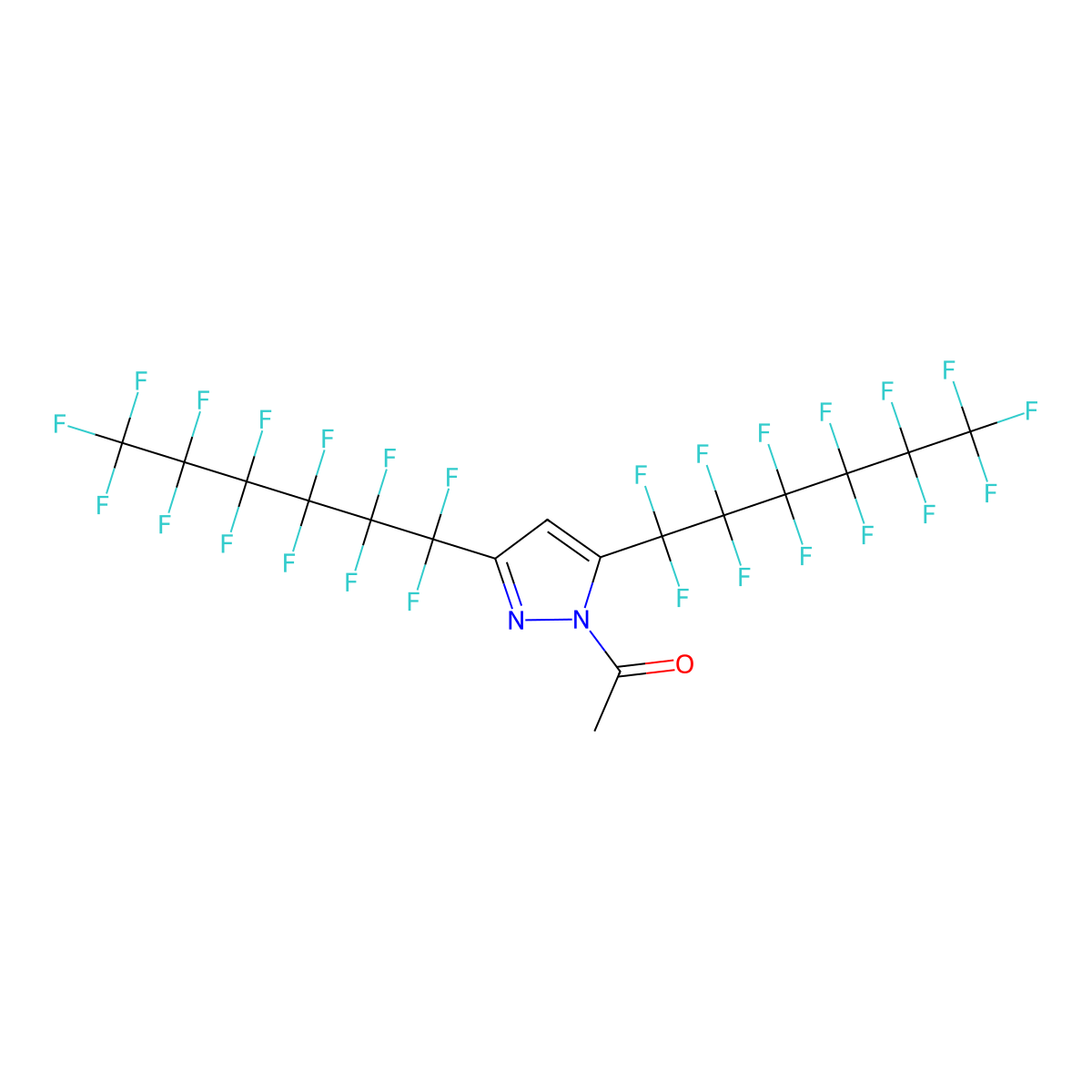 1-Acetyl-3,5-bis(perfluorohexyl)pyrazole molecular structure, CAS 231953-34-7