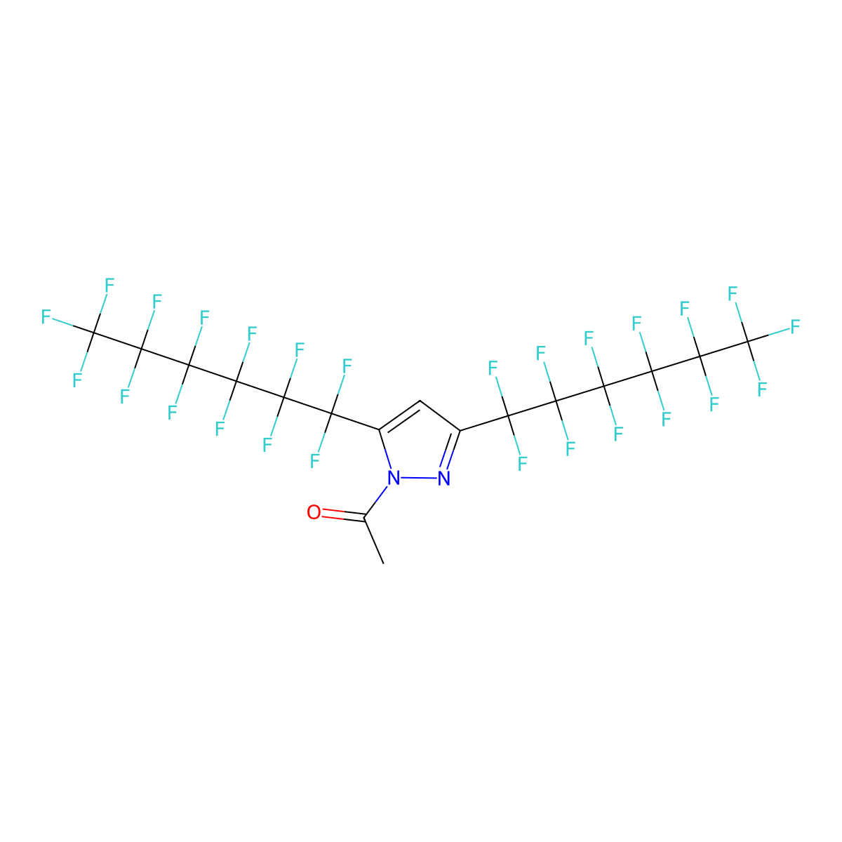 1-Acetyl-3,5-bis(perfluorohexyl)pyrazole molecular structure, CAS 231953-34-7
