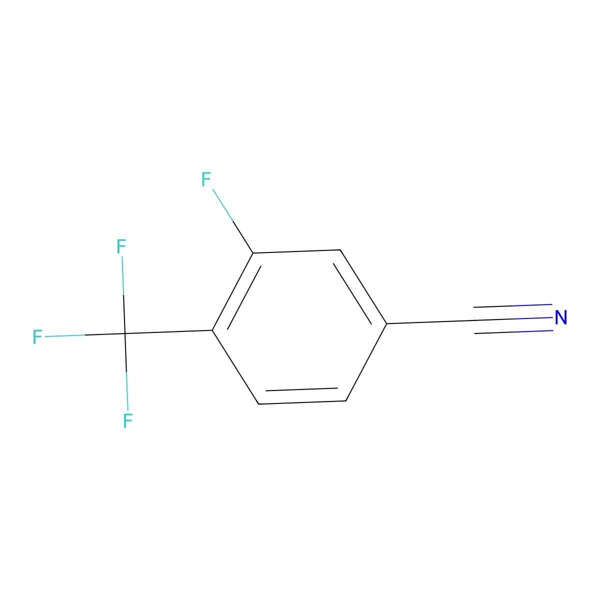 3-Fluoro-4-(trifluoromethyl)benzonitrile molecular structure, CAS 231953-38-1