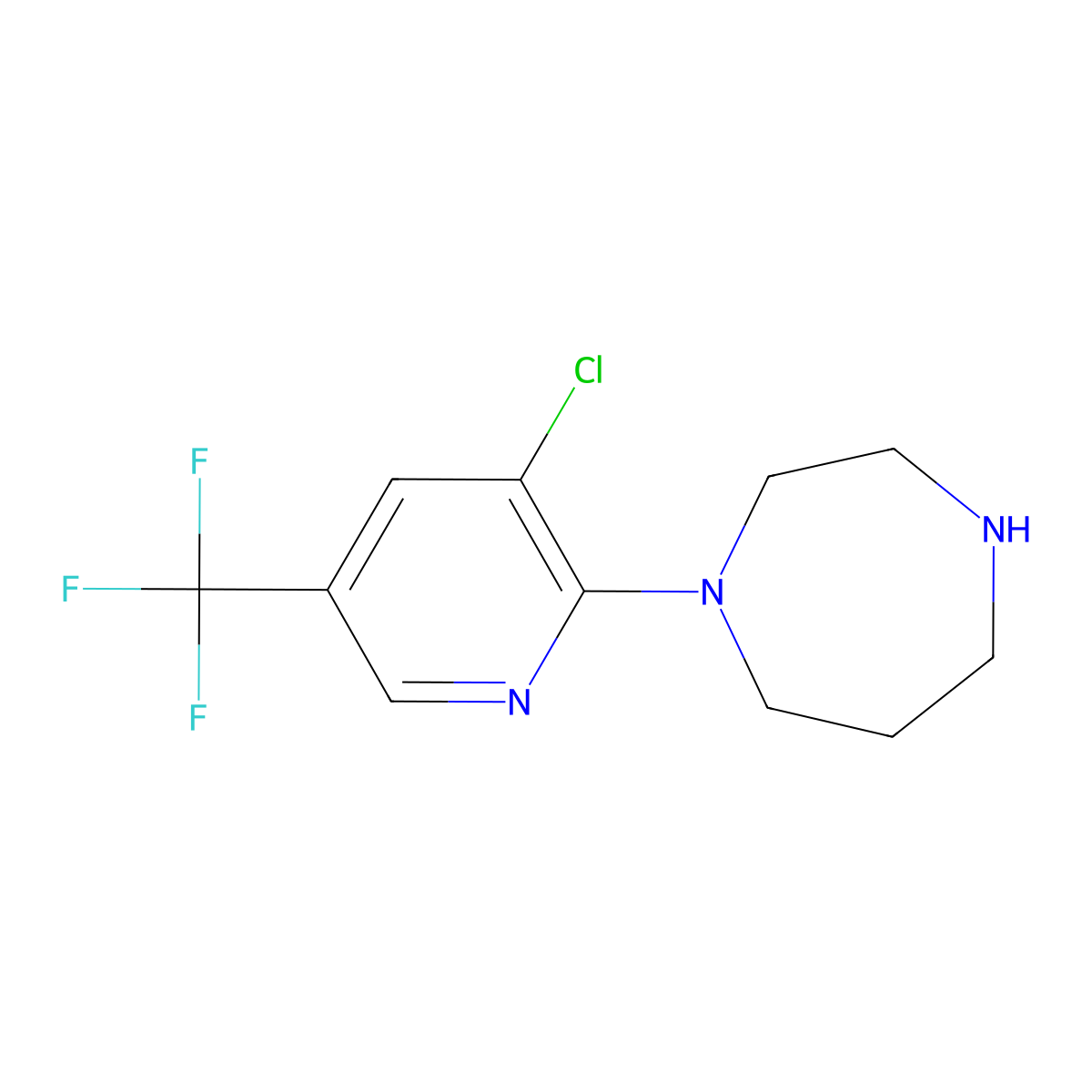 1-(3-Chloro-5-(trifluoromethyl)pyridin-2-yl)-1,4-diazepane molecular structure, CAS 231953-40-5